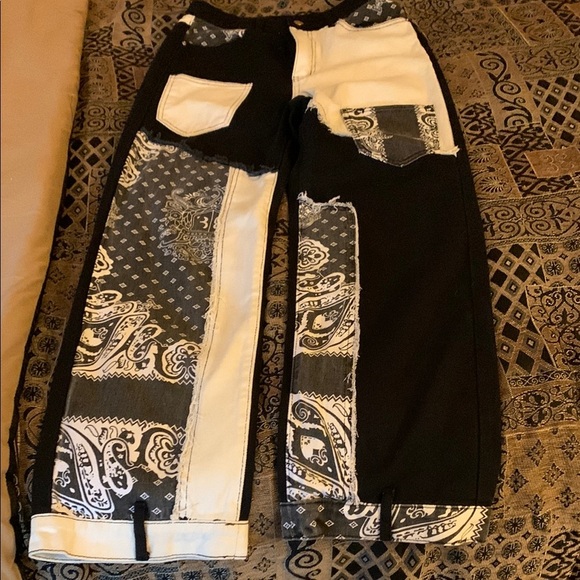 SHEIN Ez-Wear Paisley Patchwork Denim NWOT - Picture 11 of 17